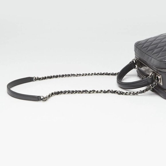 Chanel Dark Grey Quilted Lambskin Leather Trendy CC Bowling Bag - Picture 5 of 12